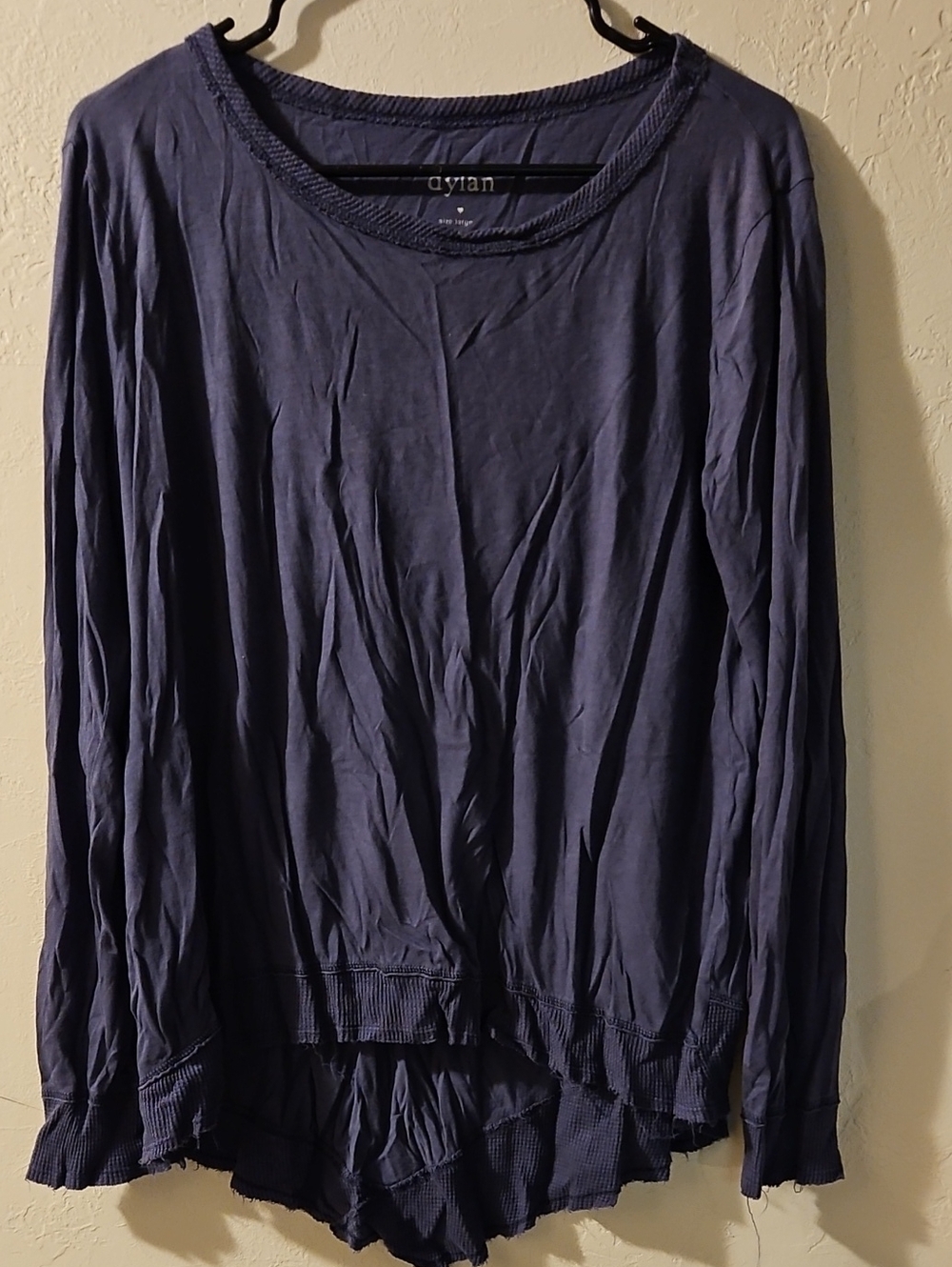 dylan Women's Long-Sleeve Navy Blue Lightweight Tee